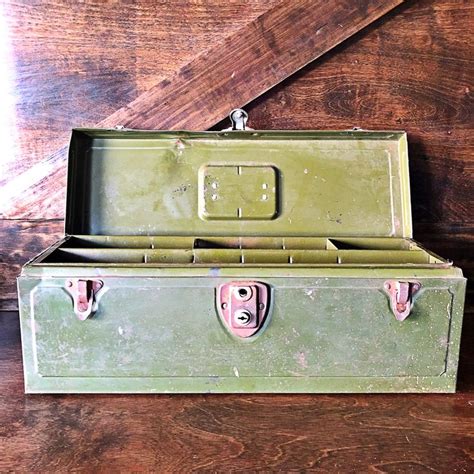 vintage metal th max green box|Vintage Metal Tool Boxes for sale .